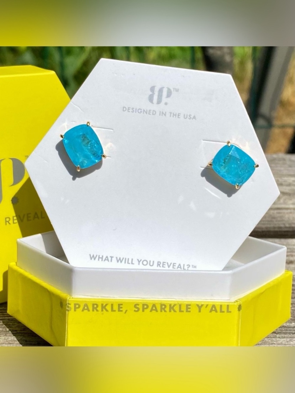 Bomb Party OG Aqua Blue Quartz Earrings